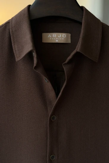 Dark Chocolate Textured Shirt