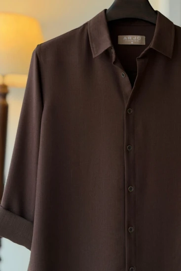 Dark Chocolate Textured Shirt