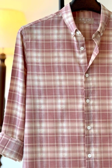 Light Pink With Lighter Gray Check Shirt