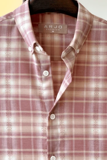Light Pink With Lighter Gray Check Shirt