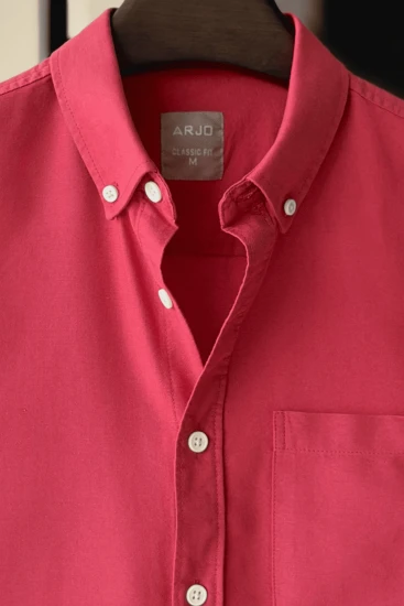 Raspberry Red Oxford Cotton Shirt