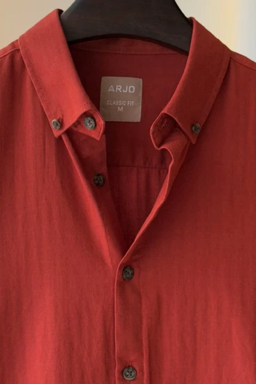 Terracotta Herringbone Shirt