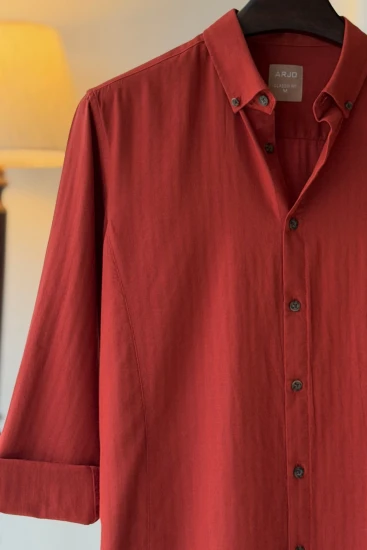 Terracotta Herringbone Shirt