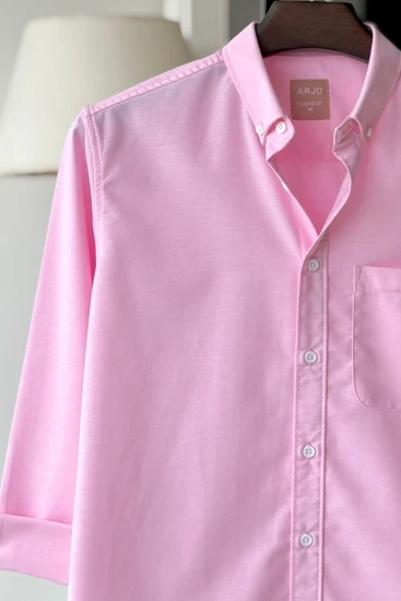 Pink Solid Oxford Shirt