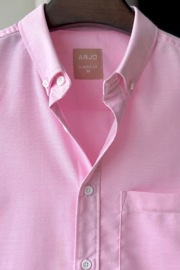 Pink Solid Oxford Shirt