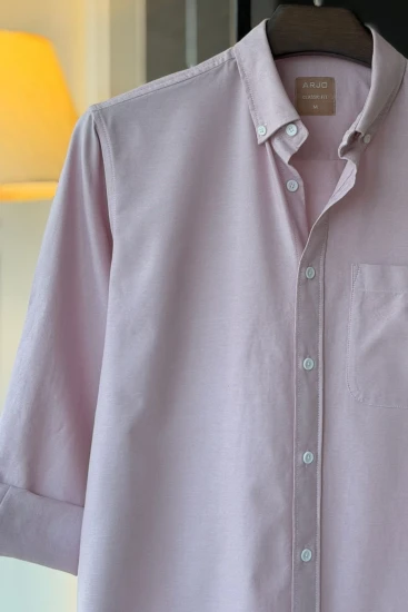 Pale Mauve Solid Oxford Shirt