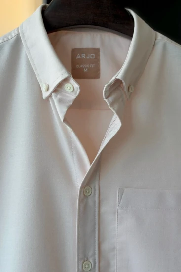 Bright Cream Solid Oxford Shirt