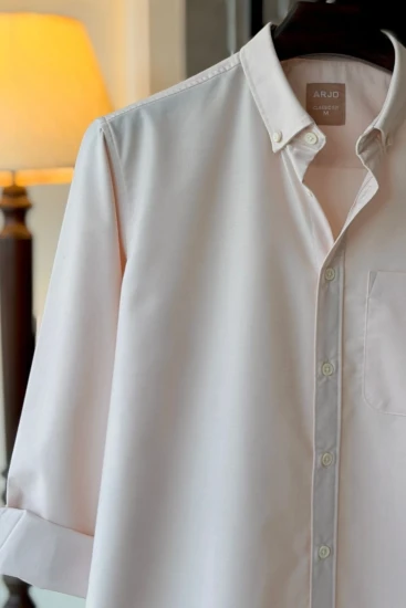Bright Cream Solid Oxford Shirt