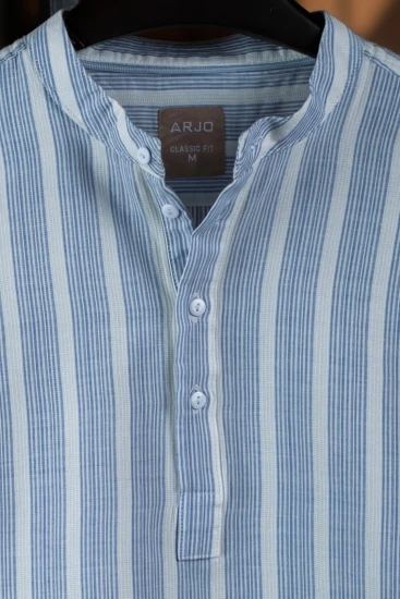 White with Cornflower Blue Stripes Katua