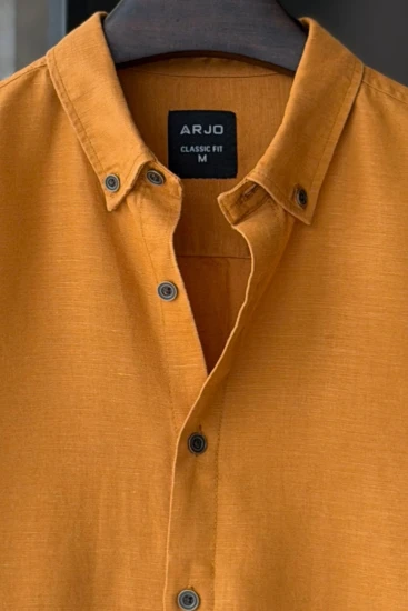 Mustard Yellow Solid Shirt