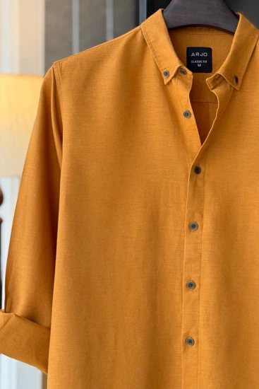 Mustard Yellow Solid Shirt