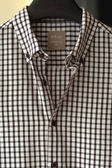 Chocolate & Pink-White Gingham Shirt