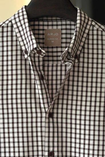 Navy Blue & White Gingham Shirt