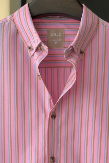 Blush Pink Multi-Stripe Shirt