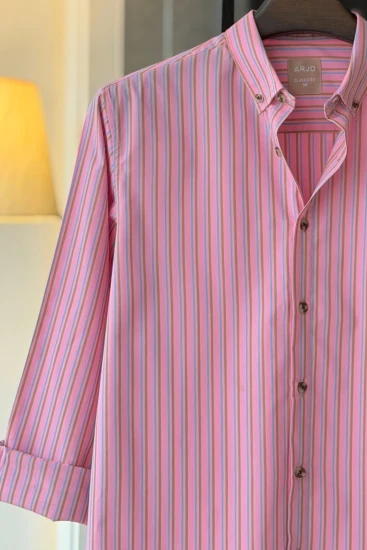 Blush Pink Multi-Stripe Shirt