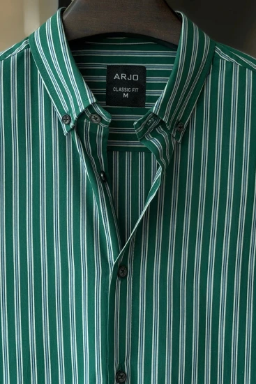 Forest Green Multi-Stripe Shirt