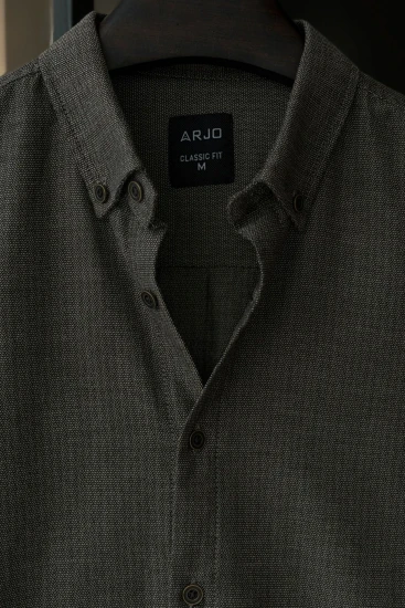 Light Olive Abstract Floral Shirt