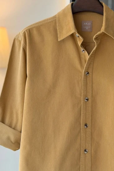 Camel Beige Corduroy Shirt