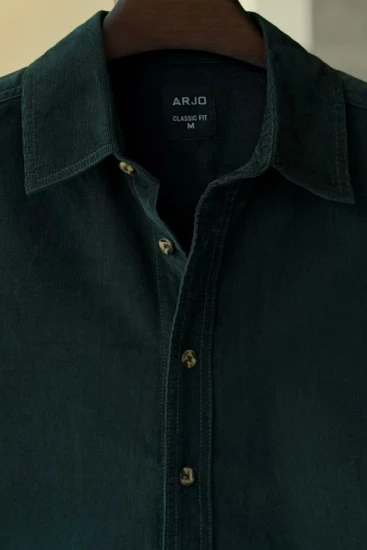 Deep Forest Green Corduroy Shirt