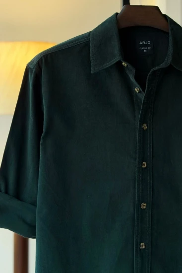 Deep Forest Green Corduroy Shirt