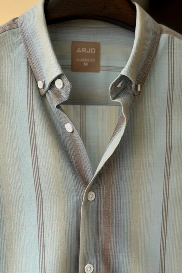 Light Blue Multi-Colour Pinstripes Shirt