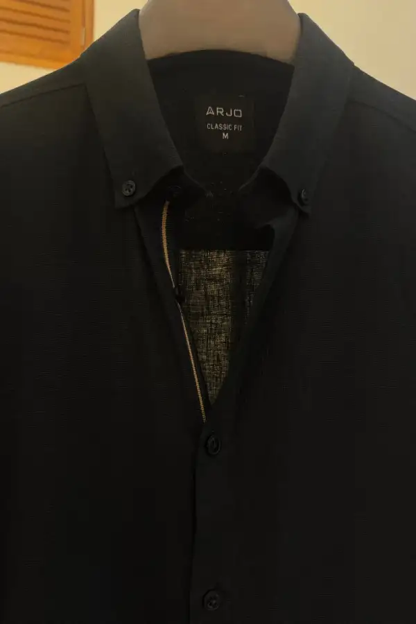 Dusk Black Shirt with Golden Twill Tape