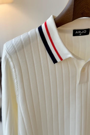 White knit Polo shirt