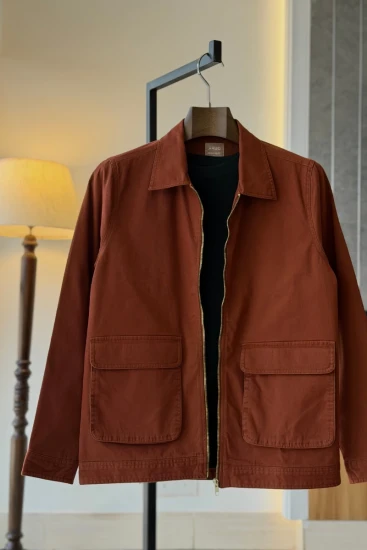 Dusty Rust Jacket With Zipper
