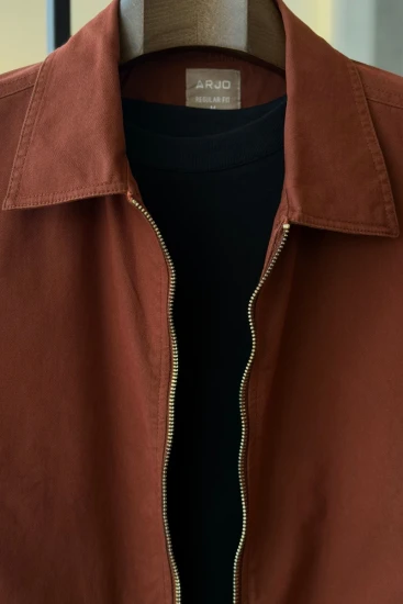 Dusty Rust Jacket With Zipper