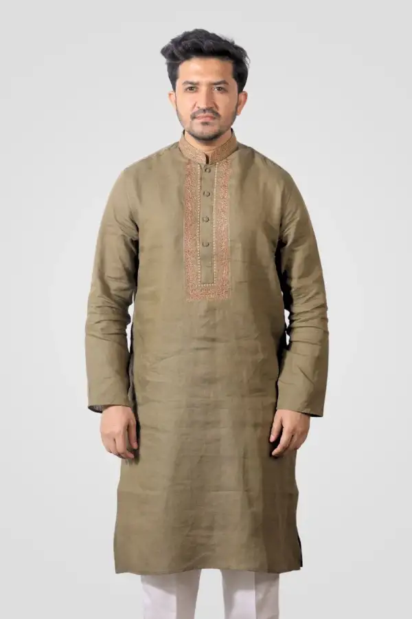 Pale Taupe Premium Panjabi