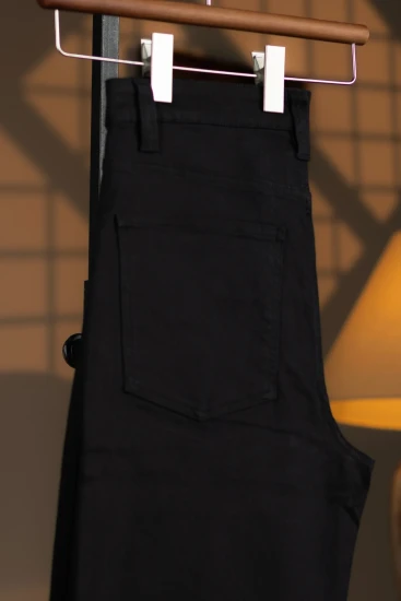 Black Denim Straight Fit Pant