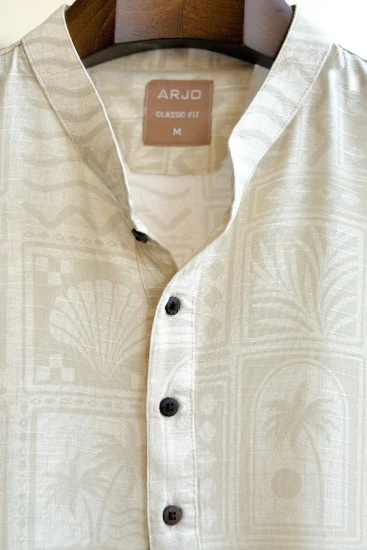 Ivory White Textured Printed Panjabi