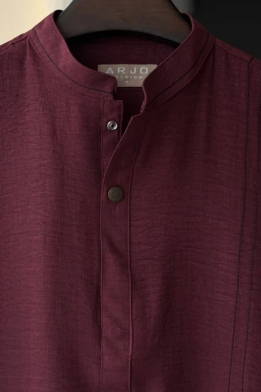 Deep Berry with Black Thread Work Panjabi