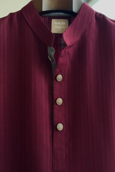 Deep Maroon With Ash Contused Panjabi