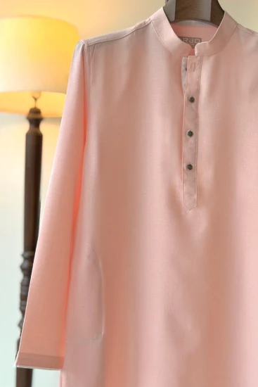 Light Pink With White Placquet Panjabi