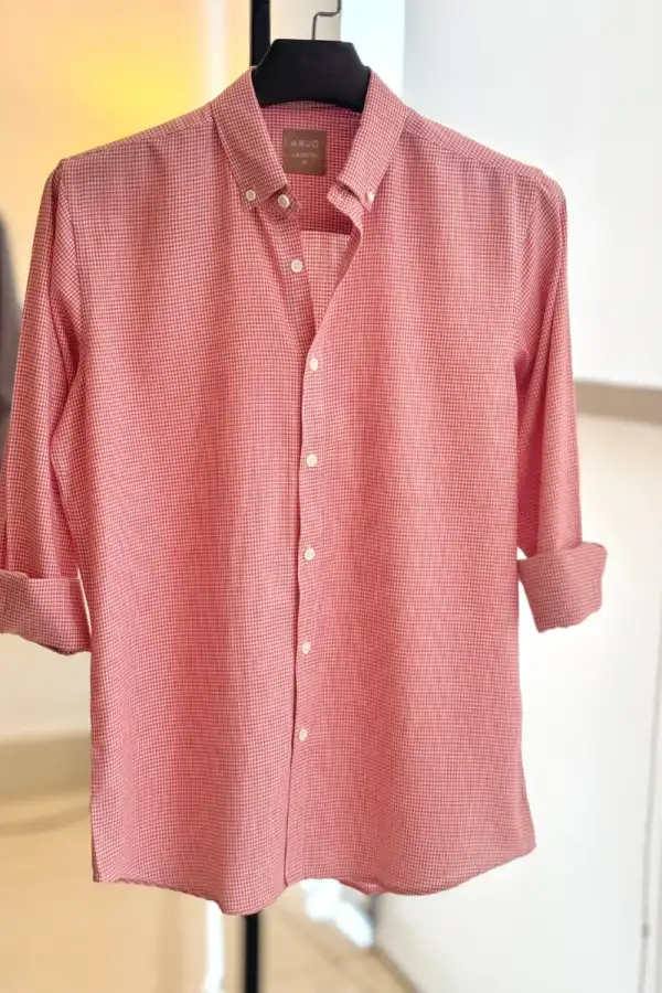 Premium Red Micro Check Shirt