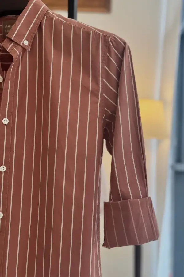 Clay Brown Stripe Shirt